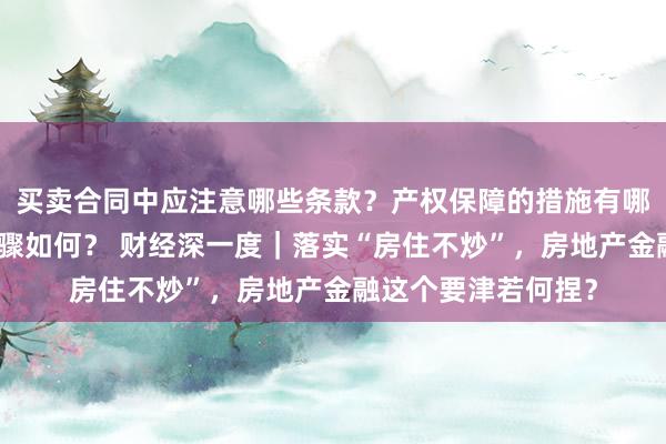 买卖合同中应注意哪些条款？产权保障的措施有哪些？纠纷处理的步骤如何？ 财经深一度｜落实“房住不炒”，房地产金融这个要津若何捏？