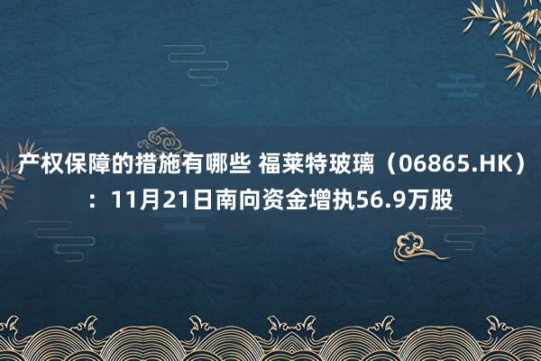 产权保障的措施有哪些 福莱特玻璃（06865.HK）：11月21日南向资金增执56.9万股