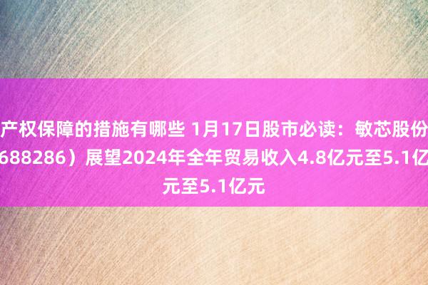 产权保障的措施有哪些 1月17日股市必读：敏芯股份（688286）展望2024年全年贸易收入4.8亿元至5.1亿元