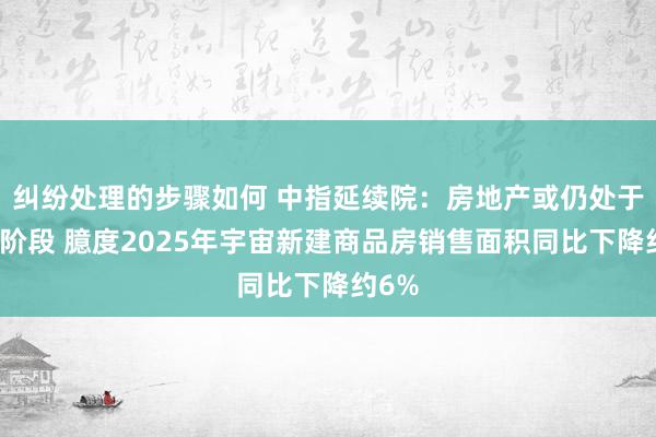 纠纷处理的步骤如何 中指延续院：房地产或仍处于筑底阶段 臆度2025年宇宙新建商品房销售面积同比下降约6%