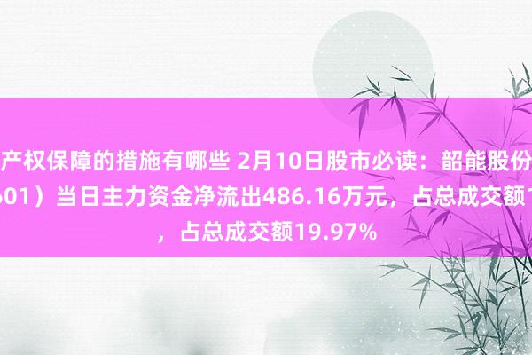 产权保障的措施有哪些 2月10日股市必读：韶能股份（000601）当日主力资金净流出486.16万元，占总成交额19.97%