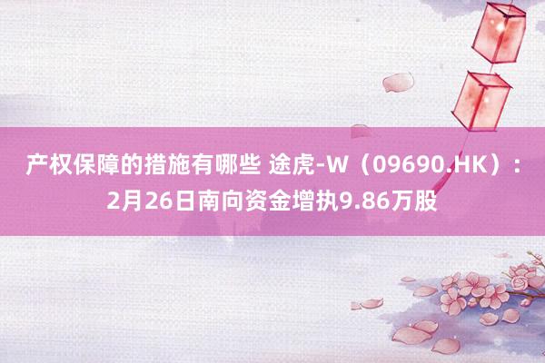 产权保障的措施有哪些 途虎-W（09690.HK）：2月26日南向资金增执9.86万股