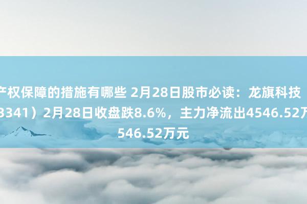 产权保障的措施有哪些 2月28日股市必读：龙旗科技（603341）2月28日收盘跌8.6%，主力净流出4546.52万元